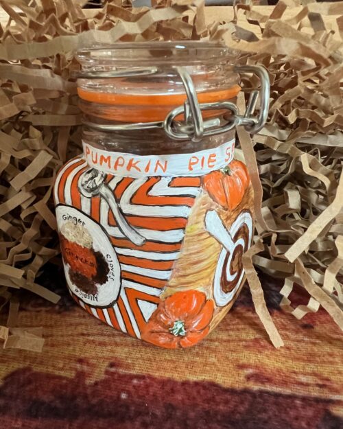 Hand Painted Spice Jar for Pumpkin Pie Spice. Jar is Sold Empty.